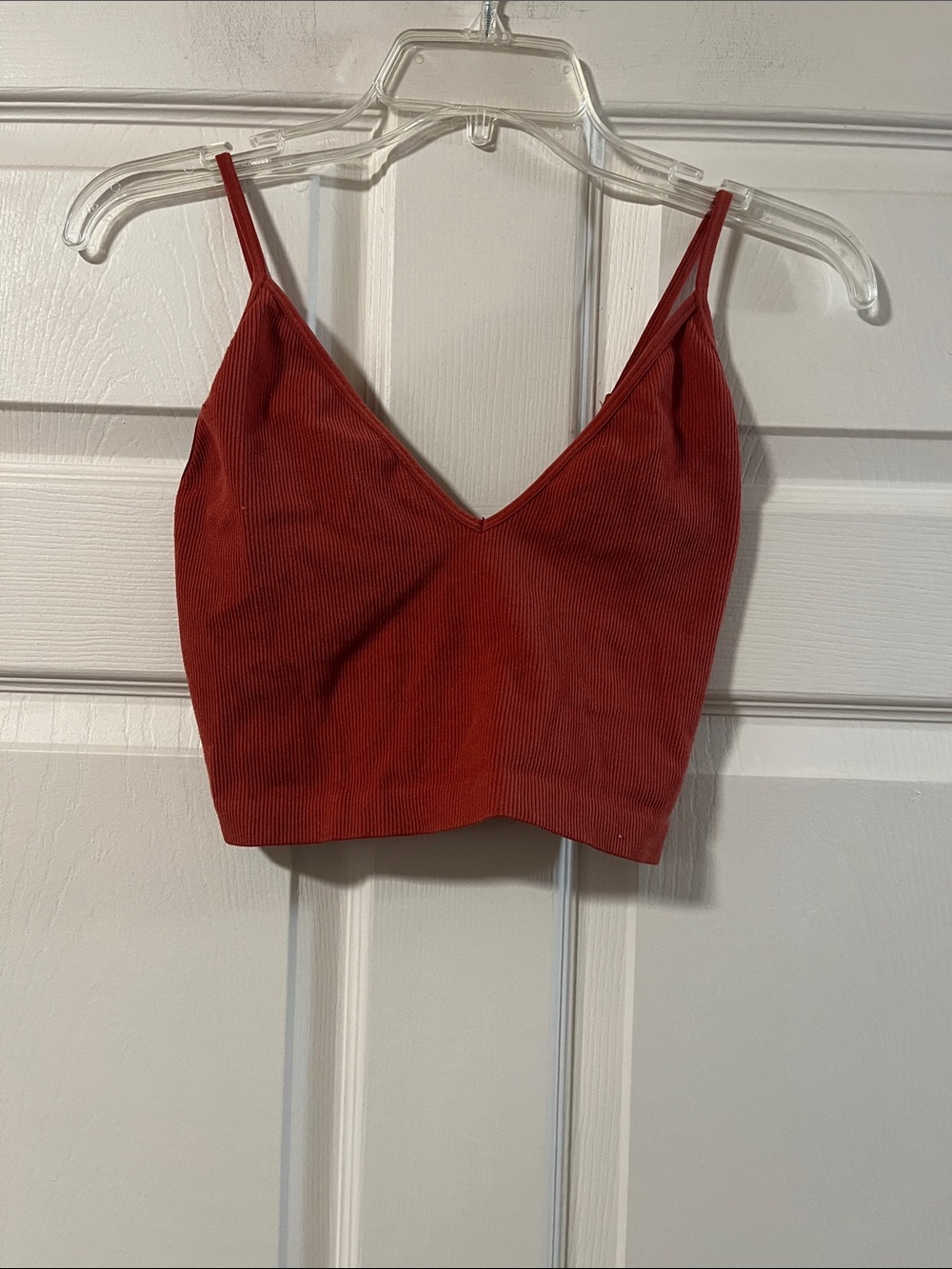Forever 21 Rust Red Ribbed V-Neck Camisole
